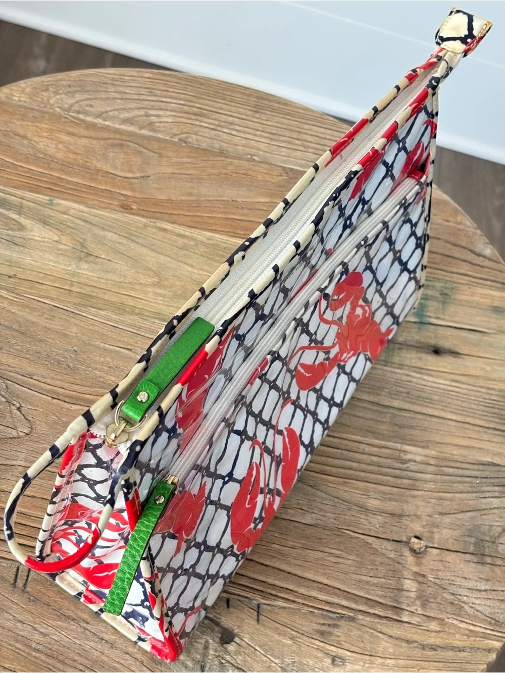 Kate Spade Cape Cod Collection Lobster Netting Travel Cosmetic Bag
